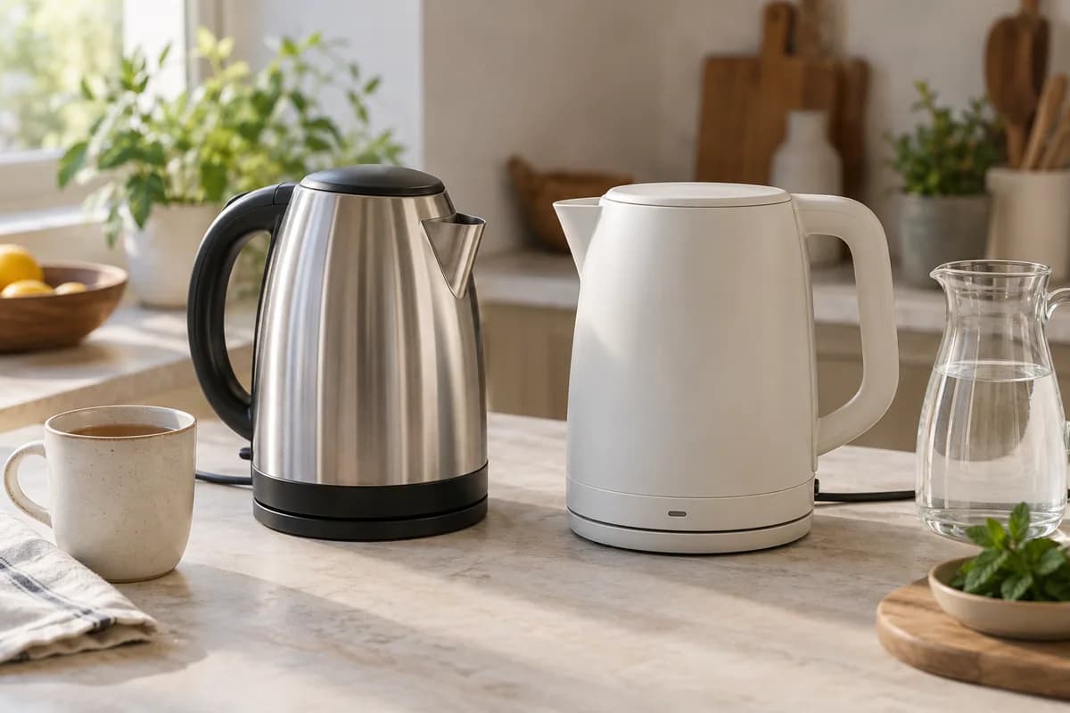 Dos pavas eléctricas comparadas por forma, base y pico